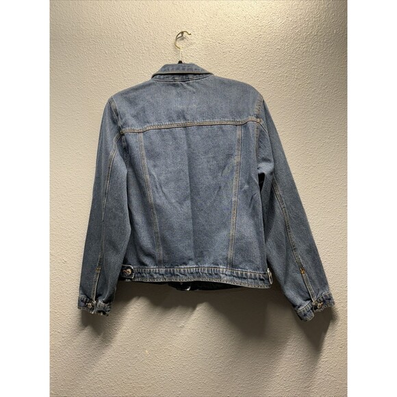 Love Tree Women’s Denim Jacket 2X Distressed Medium Blue Wash - Picture 7 of 11